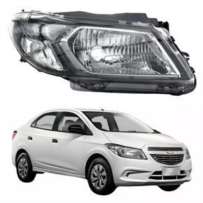 Farol Gm Prisma Joy 2017 até 2019 Fumê Lado Direito Passageiro