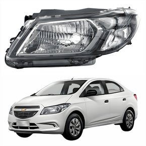 Farol Gm Prisma Joy 2017 até 2019 Original Arteb Fumê Lado Esquerdo Motorista