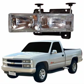 Farol Gm Silverado 1997 Até 2002 Lado Esquerdo Motorista