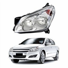 Farol Principal Gm Vectra 2010 2011 2012 Máscara Cromada Lado Esquerdo Motorista