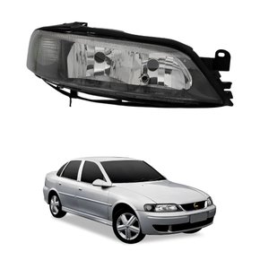 Farol Gm Vectra 2000 Até 2005 Mascara Negra Lado Direito Passageiro