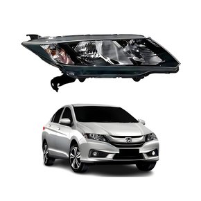 Farol Honda City 2014 Até 2017 Máscara Negra Lado Direito Passageiro