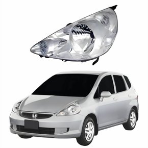 Farol Honda Fit 2007 2008 Máscara Cromada Lado Esquerdo Motorista