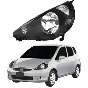 Farol Honda Fit 2003 Até 2008 Máscara Negra Lado Esquerdo Motorista