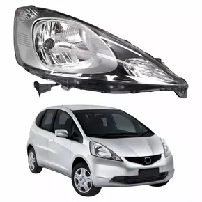 Farol Honda Fit 2009 Até 2011 Máscara Negra Lado Direito Passageiro