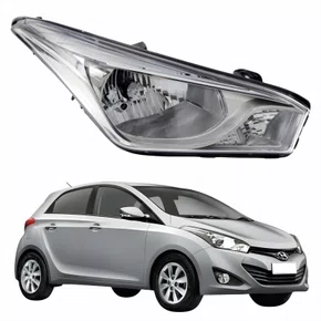 Farol Hyundai Hb20 2012 Até 2019 Máscara Cromada Lado Direito Passageiro
