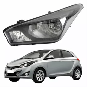 Farol Hyundai Hb20 2012 Até 2019 Original Máscara Negra Lado Esquerdo Motorista