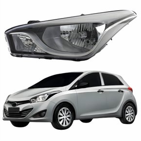 Farol Hyundai HB20X Hatch 2012 Até 2016 Original Arteb Máscara Negra Com Friso Cromado Lado Esquerdo Motorista