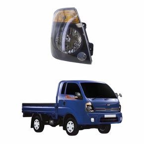 Farol Kia Bongo 2013 Até 2023 Máscara Negra Com Pisca Âmbar Lado Direito Passageiro