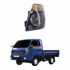 Farol Kia Bongo 2013 Até 2023 Máscara Negra Com Pisca Âmbar Lado Esquerdo Motorista