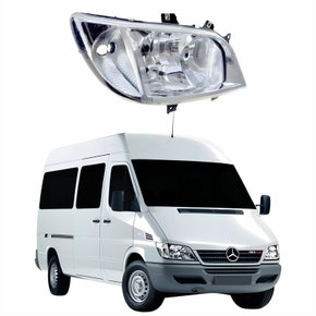 Farol Mb Sprinter 2003 Até 2011 Com Auxiliar Lado Direito Passageiro