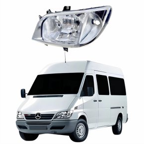 Farol Mb Sprinter 2003 Até 2011 Com Auxiliar Lado Esquerdo Motorista