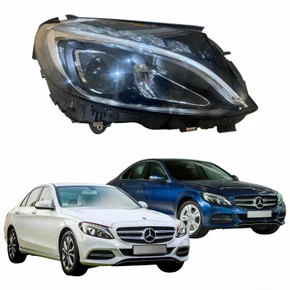 Farol Principal Mb C180 C200 2013 2014 2015 2016 Com Led Lado Direito Passageiro