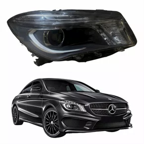 Farol Principal Mercedes Benz Cla 2014 2015 2016 Com Led Máscara Negra Lado Direito Passageiro
