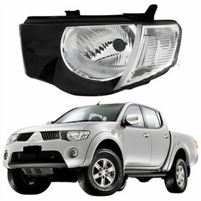 Farol Principal Mitsubishi L200 Triton 2008 Até 2017 Pisca Cristal Lado Esquerdo Motorista