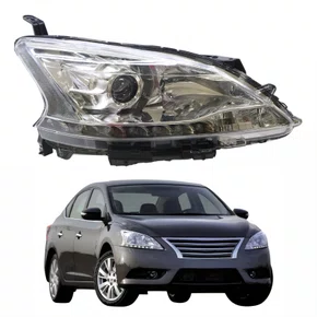 Farol Nissan Sentra 2014 Até 2016 Com Led Lado Direito Passageiro