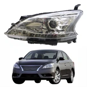 Farol Nissan Sentra 2014 Até 2016 Com Led Lado Esquerdo Motorista