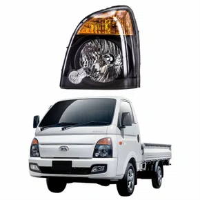 Farol Principal Hyundai Hr 2013 Até 2022 Máscara Negra Lado Esquerdo Motorista