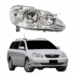 Farol Principal Toyota Fielder 2003 Até 2008 Máscara Cromada Com Lente Frisada Lado Direito Passageiro