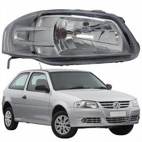 Farol Principal Vw Gol G4 2005 Até 2008 Máscara Cinza Lado Direito Passageiro