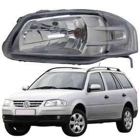 Farol Principal Vw Parati G4 2005 Até 2012 Máscara Cinza Lado Esquerdo Motorista