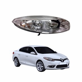 Farol Renault Fluence 2010 Até 2018 Máscara Cromada Sem Projetor Lado Direito Passageiro