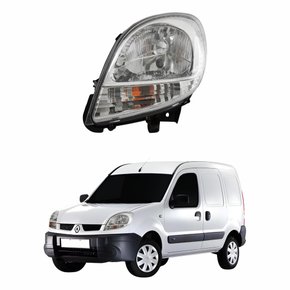 Farol Renault Kangoo 2008 Até 2014 Lado Esquerdo Motorista