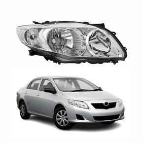 Farol Toyota Corolla 2008 2009 2010 2011 Cromado Lado Direito Passageiro