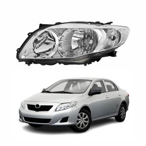 Farol Toyota Corolla 2008 2009 2010 2011 Cromado Lado Esquerdo Motorista