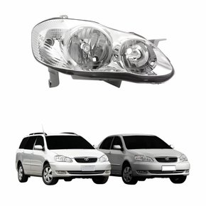 Farol Toyota Corolla Fielder 2005 2006 2007 Máscara Cromada Lado Direito Passageiro