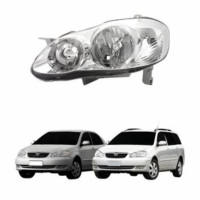 Farol Toyota Corolla Fielder 2005 2006 2007 Máscara Cromada Lado Esquerdo Motorista