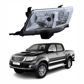 Farol Toyota Hilux Srv 2012 Até 2015 Máscara Cromada Lado Esquerdo Motorista