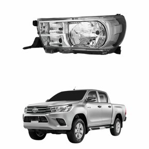 Farol Toyota Hilux Srv 2016 2017 2018 2019 Sem Led Lado Esquerdo Motorista