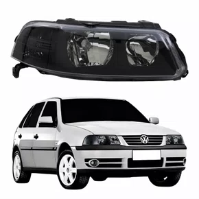 Farol Vw Gol G3 1999 Até 2005 Foco Duplo Máscara Negra Lado Direito Passageiro