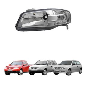Farol Vw Gol G4 2005 Até 2008 Parati G4 2005 Até 2012 Saveiro G4 2005 Até 2009 Mascara Cromada Lado Esquerdo Motorista