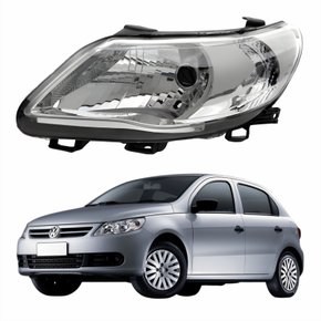 Farol Vw Gol G5 2008 Até 2012 Original Arteb Máscara Cromada Lado Esquerdo Motorista