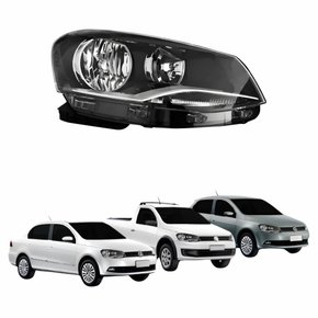 Farol Vw Gol Voyage Saveiro G6 2013 Até 2016 Máscara Negra Lado Direito Passageiro