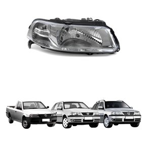 Farol Vw Gol Parati Saveiro G3 1999 Até 2005 Mascara Cromada Lado Direito Passageiro