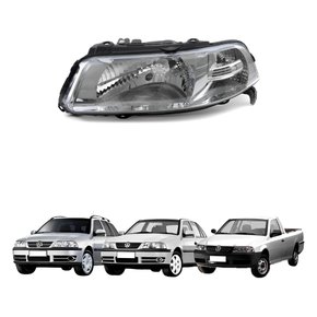 Farol Vw Gol Parati Saveiro G3 1999 Até 2005 Mascara Cromada Lado Esquerdo Motorista
