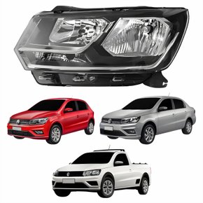Farol Vw Gol Voyage G8 2018 Até 2023 Saveiro G7 2016 Até 2022 Foco Duplo Lado Esquerdo Motorista