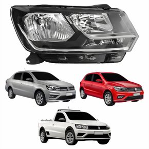 Farol Vw Gol Voyage G8 2018 Até 2023 Saveiro G7 2016 Até 2022 Original Arteb Foco Duplo Lado Direito Passageiro