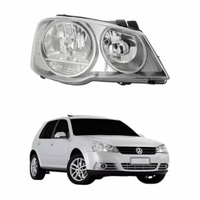 Farol Vw Golf 2008 2009 2010 2011 2012 Cromomix Lado Direito Passageiro