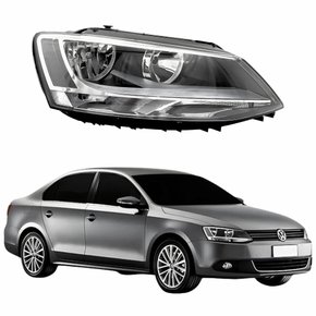 Farol Vw Jetta 2011 2012 2013 2014 2015 Sem Led Lado Direito Passageiro