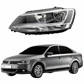 Farol Vw Jetta 2011 2012 2013 2014 2015 Sem Led Lado Esquerdo Motorista