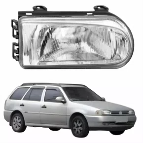 Farol Vw Parati  G2 1995 Até 1999 Foco Simples Máscara Cromada Lado Direito Passageiro