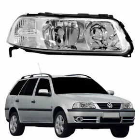 Farol VW Parati G3 1999 Até 2005 Foco Duplo Máscara Cromada Lado Direito Passageiro
