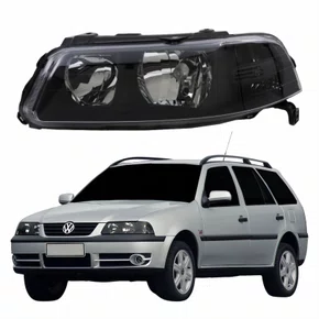 Farol VW Parati G3 1999 Até 2005 Foco Duplo Máscara Negra Lado Esquerdo Motorista