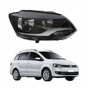 Farol Vw Spacefox 2011 Até 2014 Máscara Negra Lado Direito Passageiro
