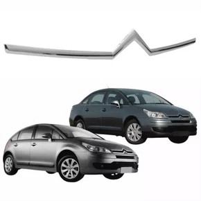 Friso do Capô Citroen C4 Pallas Hatch Sedan 2006 Até 2012 Cromado
