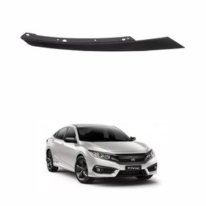 Friso Farol Honda Civic 2017 até 2021 Black Piano com Suporte Black Piano Lado Direito Passageiro